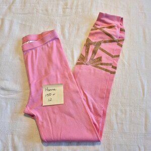 Hanna Andersson girls size 150 or 12 pink pajama bottoms, sparkly bow on leg